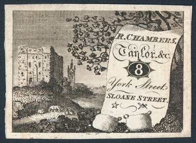 R Chambers, tailor by English School