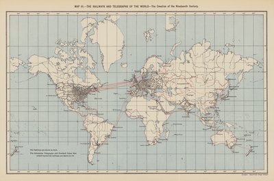 Railways and telegraphs of the world, the creation of the nineteenth century by English School
