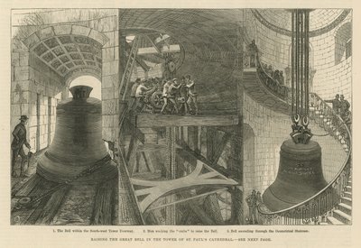 Raising the Great Bell in the Tower of St Paul
