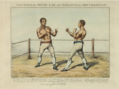 Randall, the Irish Lad and Belasco, the Jew Champion (engraved by Williams) by English School