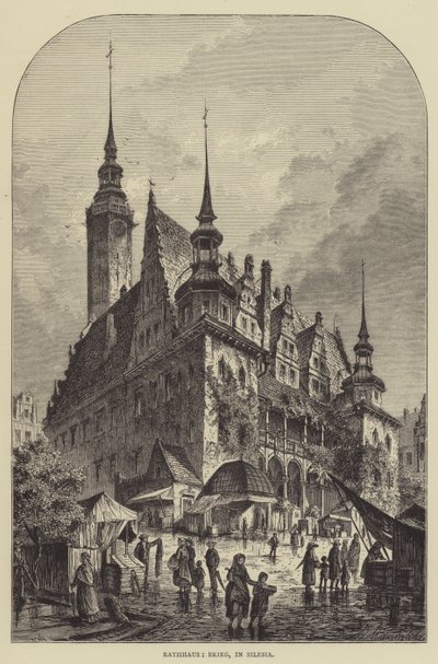 Rathhaus, Brieg, in Silesia by English School