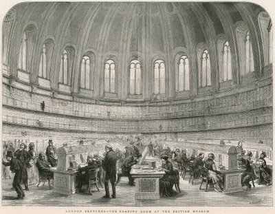 Reading Room in British Museum by English School