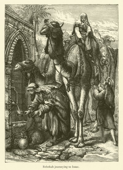 Rebekah Journeying to Isaac by English School