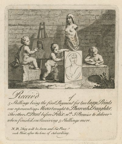 Receipt for Art by English School