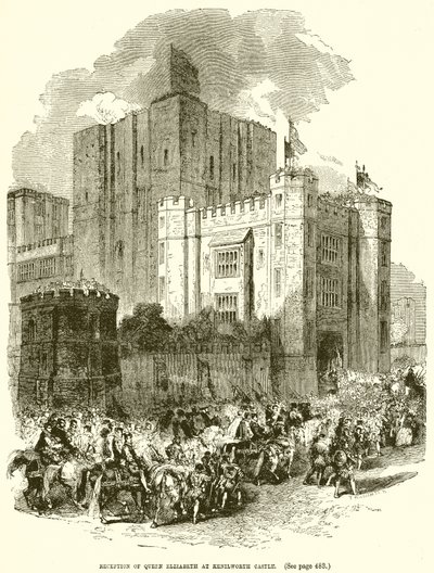 Reception of Queen Elizabeth at Kenilworth Castle by English School