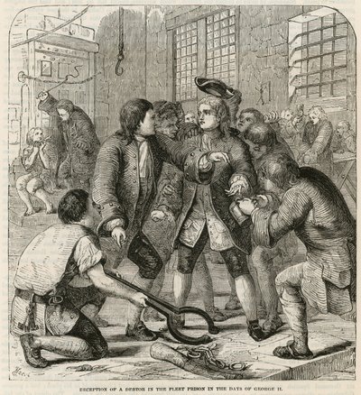 Reception of a debtor in the Fleet Prison by English School