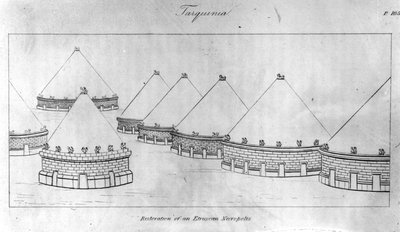 Reconstruction of an Etruscan Necropolis by English School