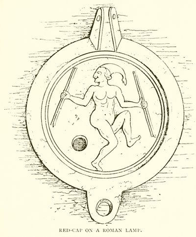 Red-Cap on a Roman Lamp by English School