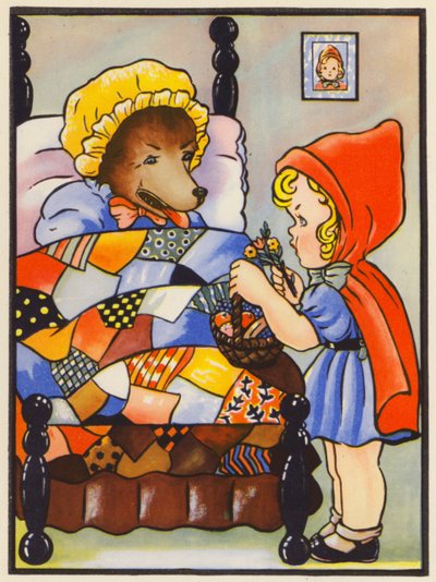 Red Riding Hood Thinks the Wolf is Her Grandmother by English School