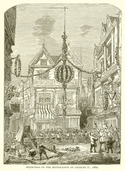 Rejoicings on the Restoration of Charles II, 1660 by English School