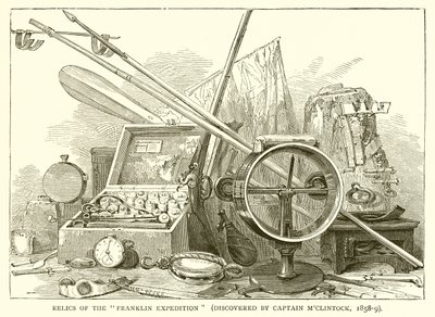 Relics of the Franklin Expedition (Discovered by Captain McClintock, 1858-9) by English School