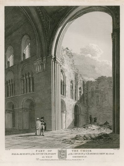 Remains of South Transept of the Church of St Bartholomew the Great by English School