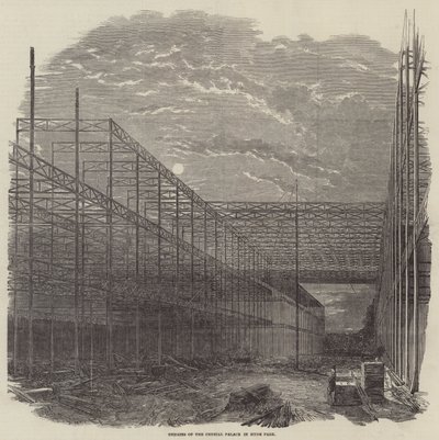 Remains of the Crystal Palace in Hyde Park by English School