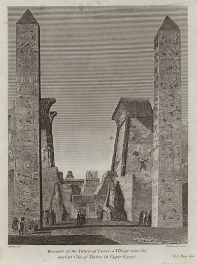 Remains of the Palace of Luxor by English School