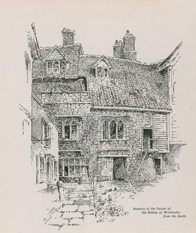 Remains of the Palace of the Bishop of Winchester by English School