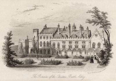Remains of the Cloisters at Battle Abbey by English School