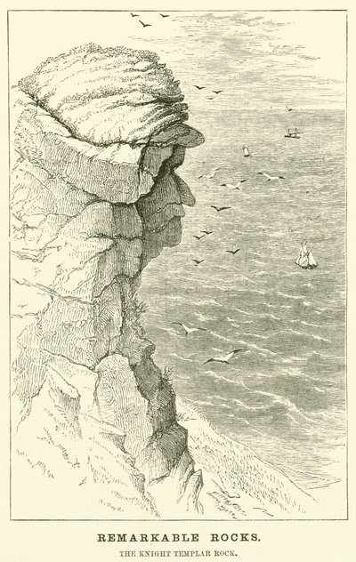 Remarkable Rocks, the Knight Templar Rock by English School