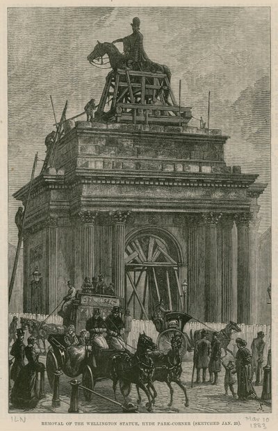 Removal of the Wellington Statue, Hyde Park Corner by English School