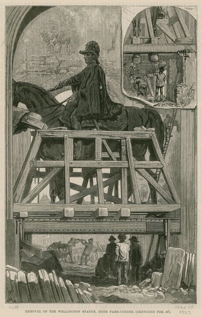 Removal of the Wellington Statue, Hyde Park Corner by English School
