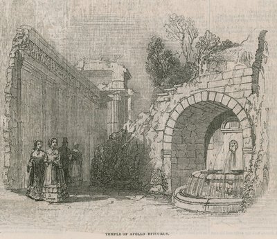 Reopening of the Colosseum, Regents Park: Temple of Apollo Epicurus by English School