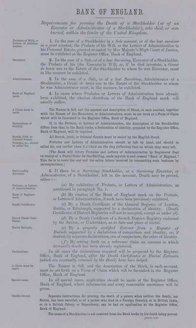 Requirements for Proving the Death of a Stockholder by English School