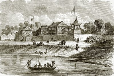 Residence of the French and English ambassadors at Tien-Tsin by English School