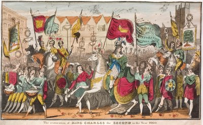 Restoration of King Charles II to the throne of England, Westminster, London by English School