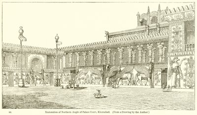 Restoration of Northern Angle of Palace Court, Khorsabad by English School