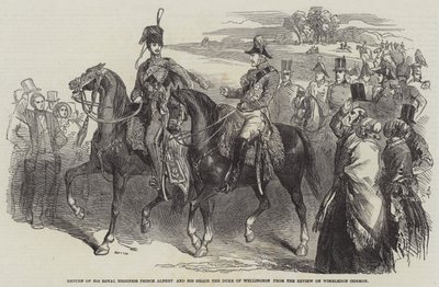 Return of His Royal Highness Prince Albert and His Grace the Duke of Wellington from the Review on Wimbledon Common by English School