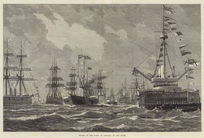 Review of the Fleet at Spithead by the Queen by English School