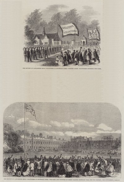 Review of the Lancashire Rifle Volunteers in Knowsley Park by English School