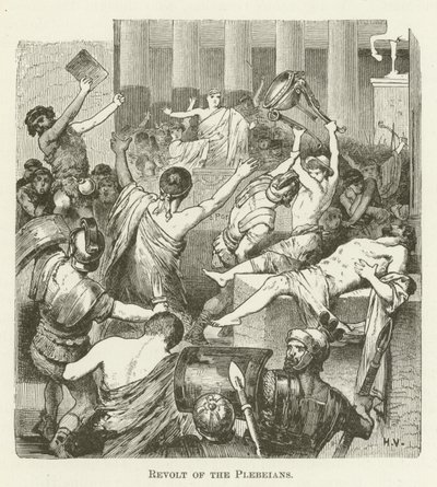 Revolt of the Plebeians by English School