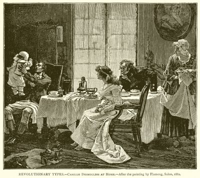 Revolutionary Types--Camille Desmoulins at Home by English School