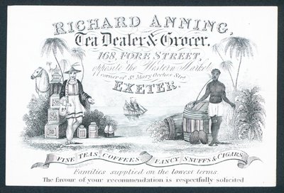 Richard Anning, Tea Dealer and Grocer, Trade Card by English School