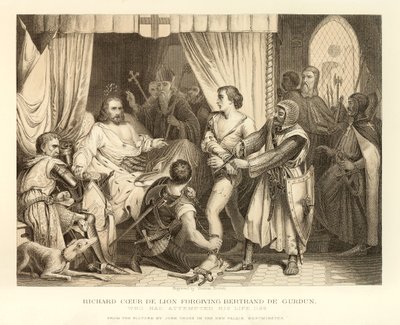 Richard the Lionheart Forgiving Bertrand de Gurdun by English School