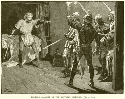 Richard Assailed by the Austrian Soldiers by English School