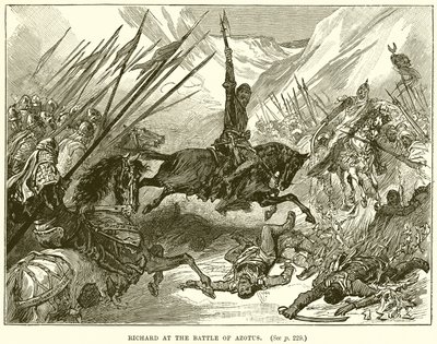 Richard at the Battle of Azotus by English School