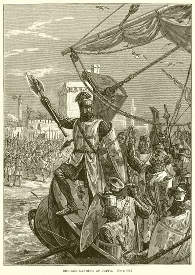 Richard Landing at Jaffa by English School