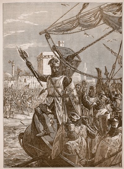 Richard landing at Jaffa (Illustration from Cassell