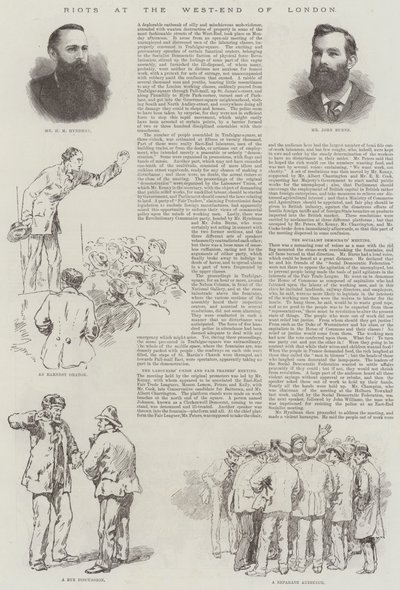 Riots at the West-End of London by English School