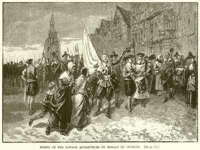 Rising of the London Apprentices on behalf of Charles by English School