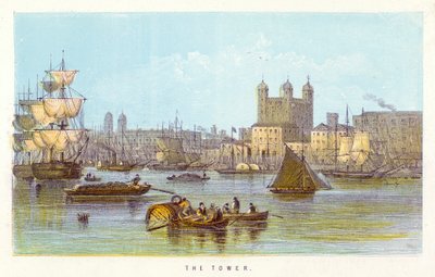 River Thames: The Tower by English School