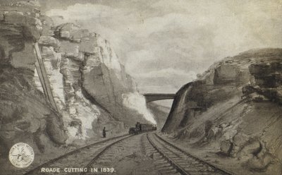 Roade Cutting in 1839 by English School