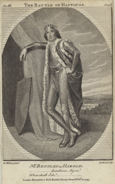 Robert Bensley as Harold in The Battle of Hastings by English School