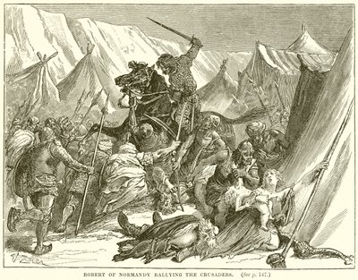 Robert of Normandy Rallying the Crusaders by English School