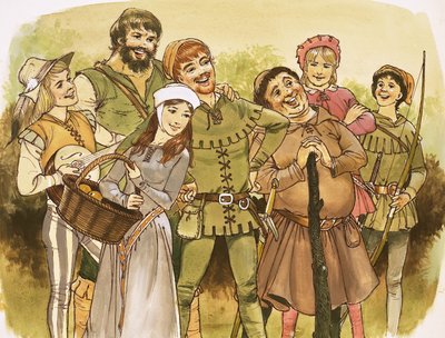 Robin Hood and His Merry Men by English School