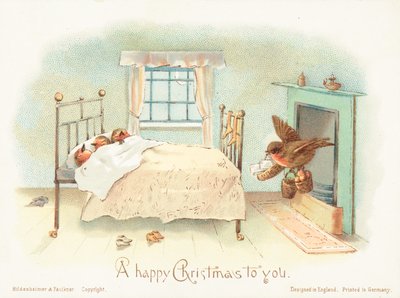Robins asleep in bed by English School