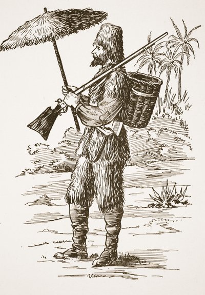 Robinson Crusoe by English School