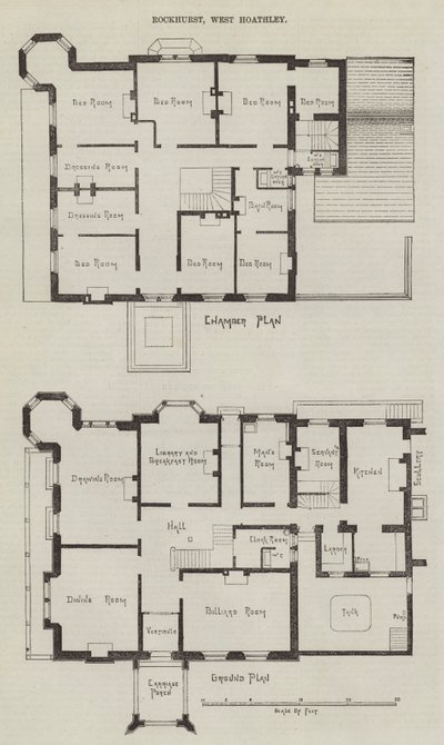 Rockhurst, West Hoathley (engraving) by English School