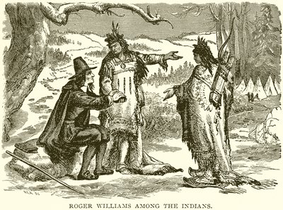 Roger Williams Among the Indians by English School